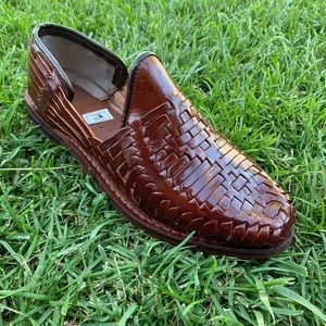 Men’s Mexican Moccasin Huarache sandal Color Vino
